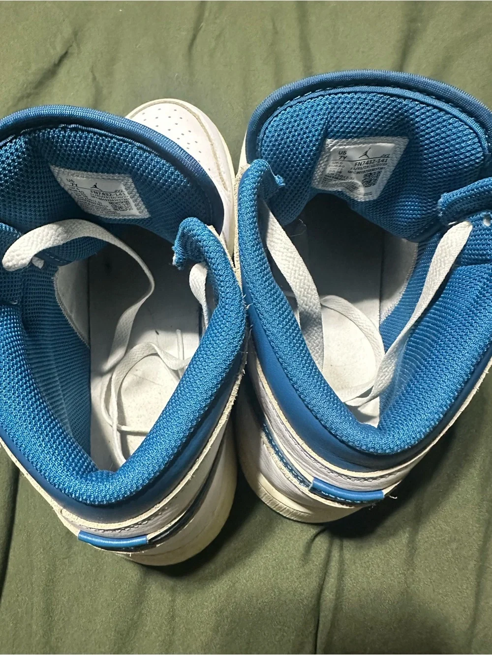 Jordan Kids High-Top Sneakers White and Blue